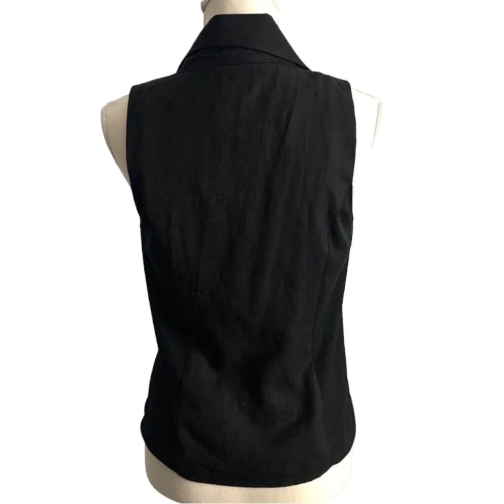 Stitch Fix Pixley Malynn Soft Moto Vest for Asymmetrical Zip Front M Black - Picture 4 of 16